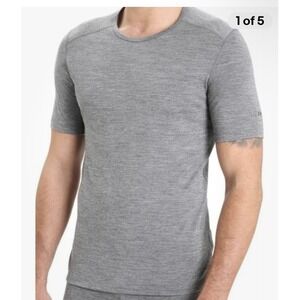 Men's 200 Oasis Short Sleeve Crew Gritstone Size Large Wool Base Layer